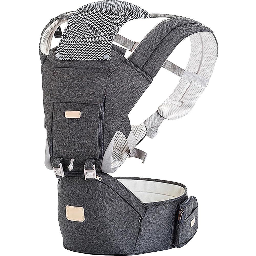 Paezm 6-in-1 Ergo Baby Carrier for 7-40 lbs