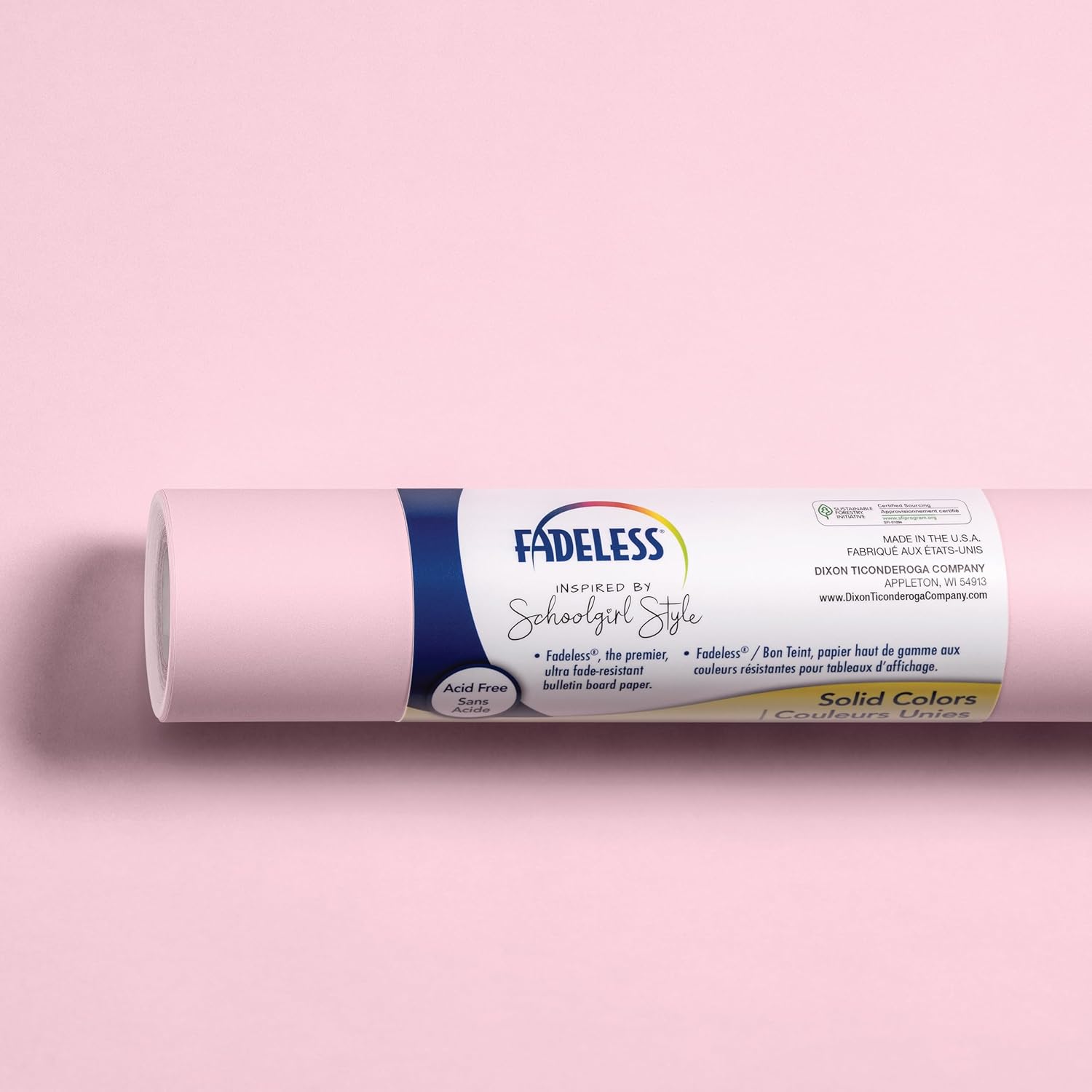 Fadeless Schoolgirl Style Bulletin Board Paper in Pretty Pink