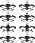 8Pack LED Garage Lights 100W Deformable LED Lighting - Super Bright