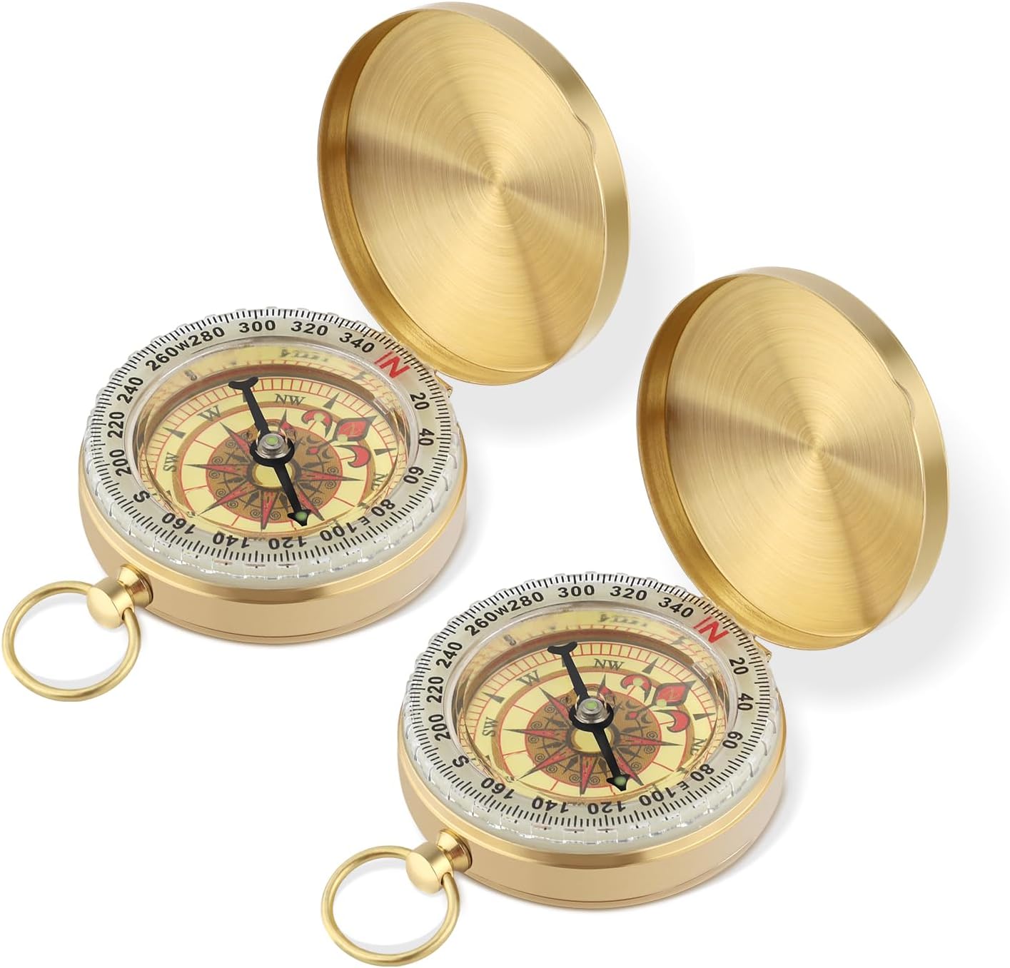 KINBOM Pocket Copper Compass: Luminous for Safety