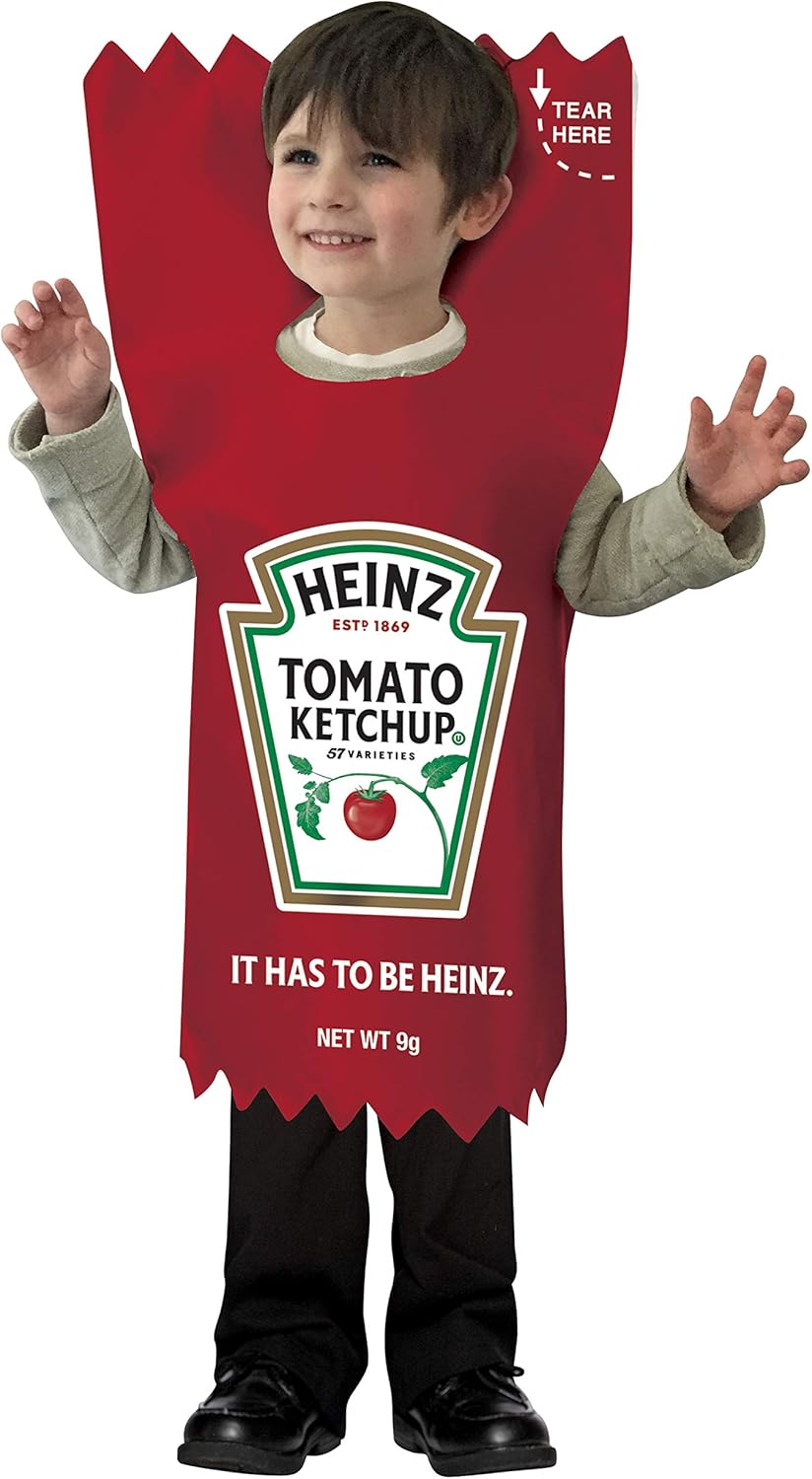 Heinz Ketchup Packet Kids Costume for Fun Halloween Dress Up