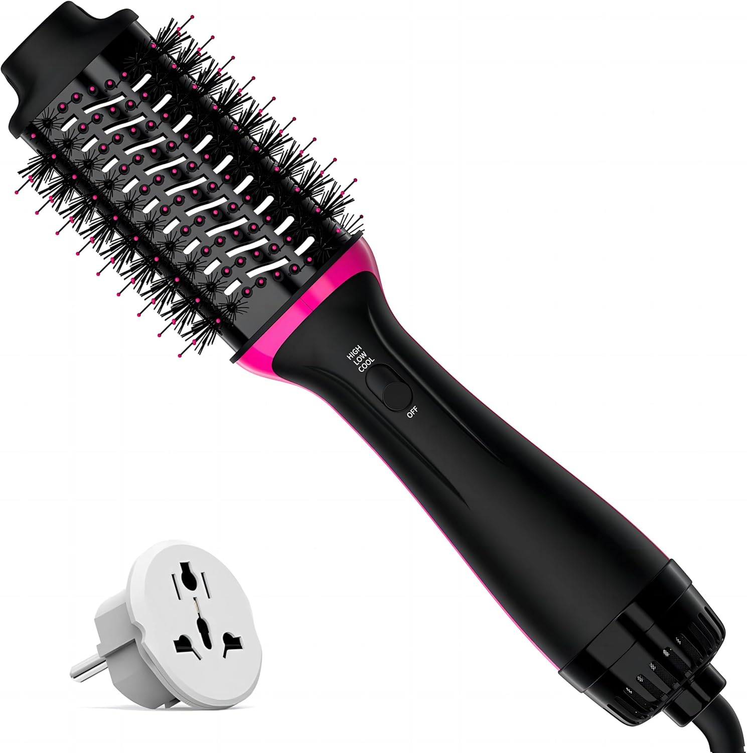 FYAIRO Dual Voltage Hair Dryer Brush - European Travel Essential