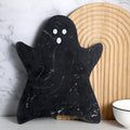 Black Ghost Marble Cheese Board for Halloween Charcuterie Fun