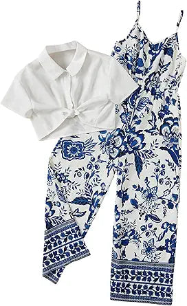 OYOANGLE Girl's 2 Piece Outfits for Stylish Summer Fun