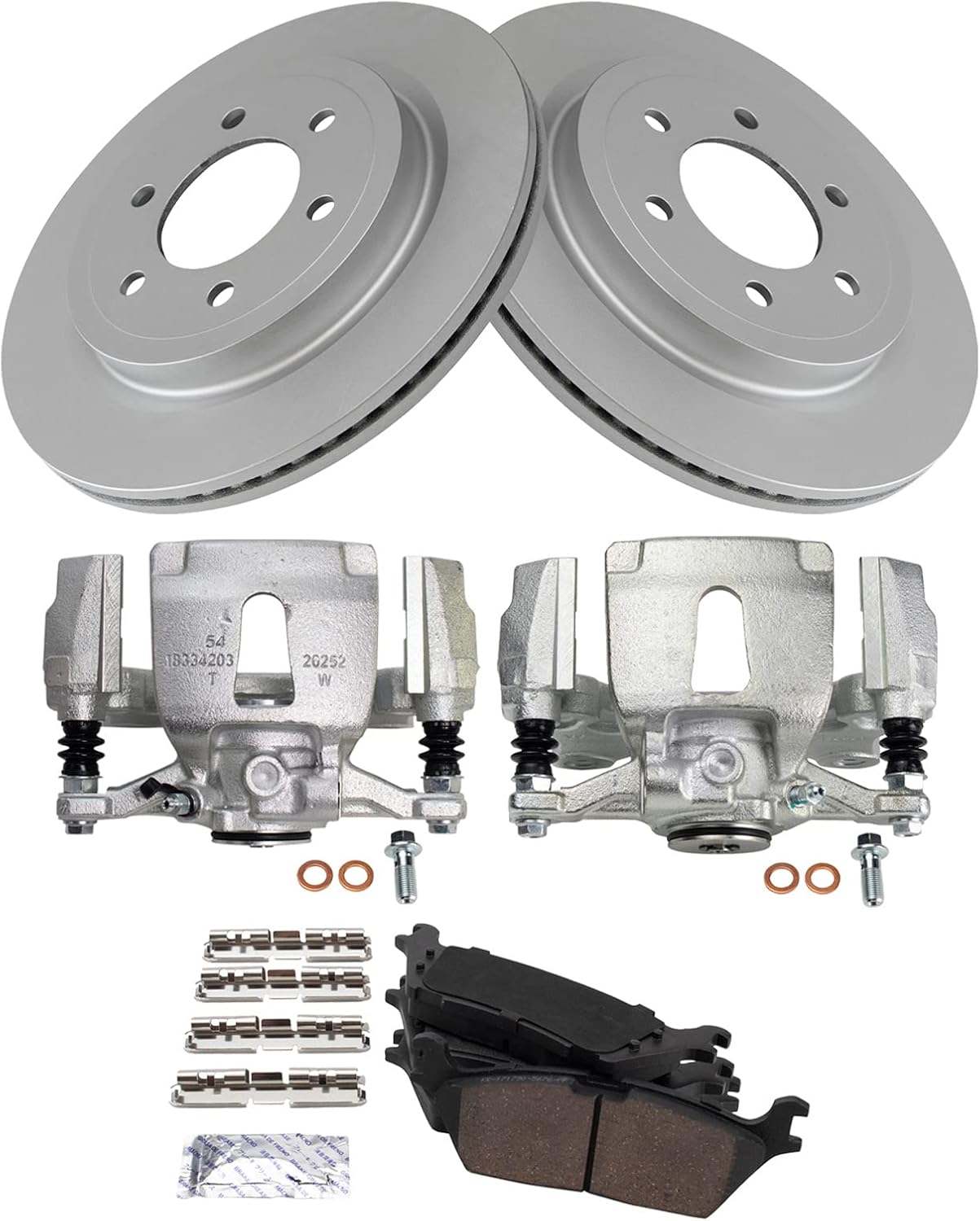 TRQ Rear Brake Pad & Rotor Kit for 2018 Ford F-150 Performance