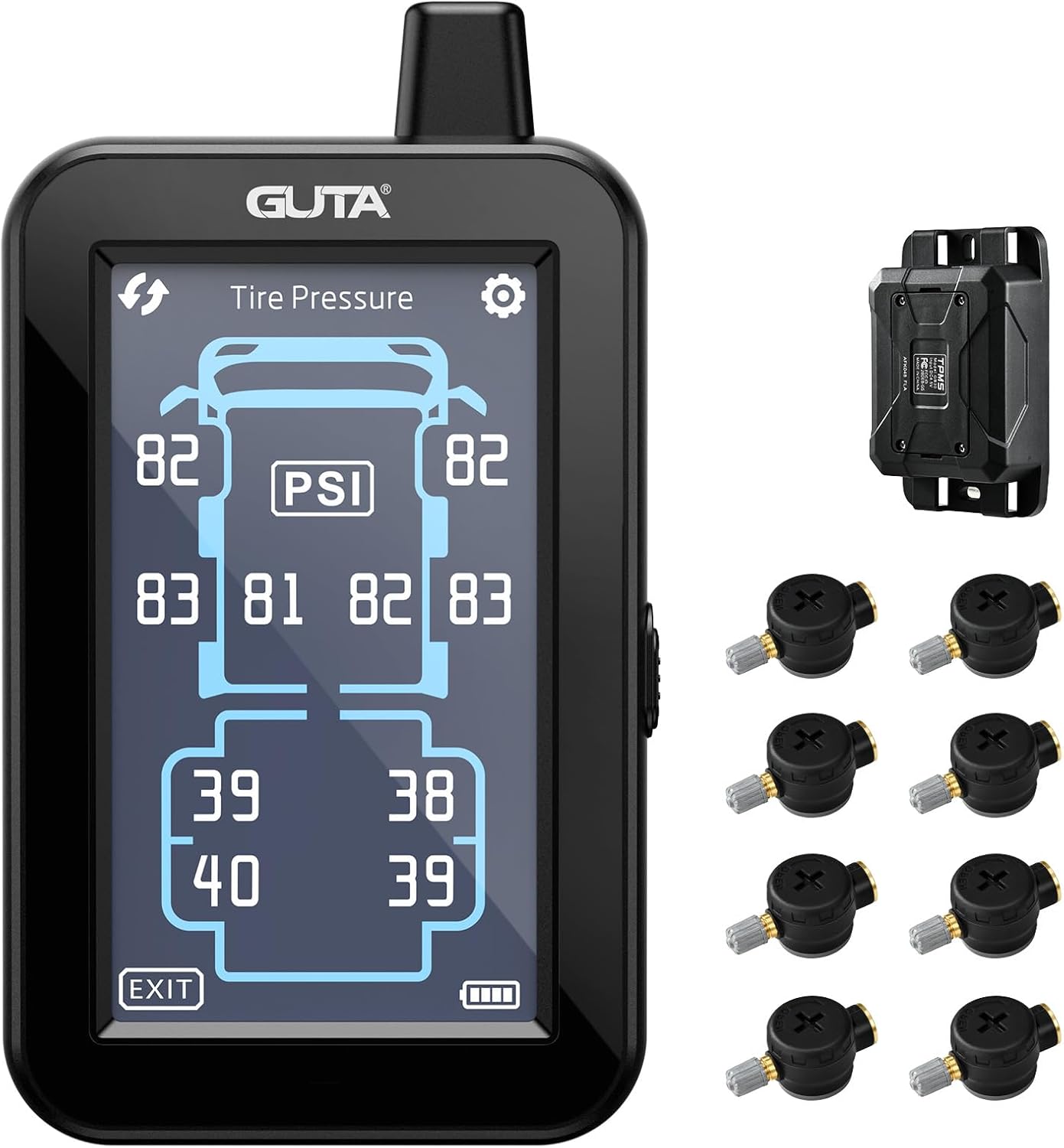 GUTA Tire Pressure Monitoring System with Color Touchscreen Display