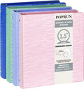 POPRUN 3 Ring Binder 1.5 in - Eco-Friendly Heavy-Duty Organizer