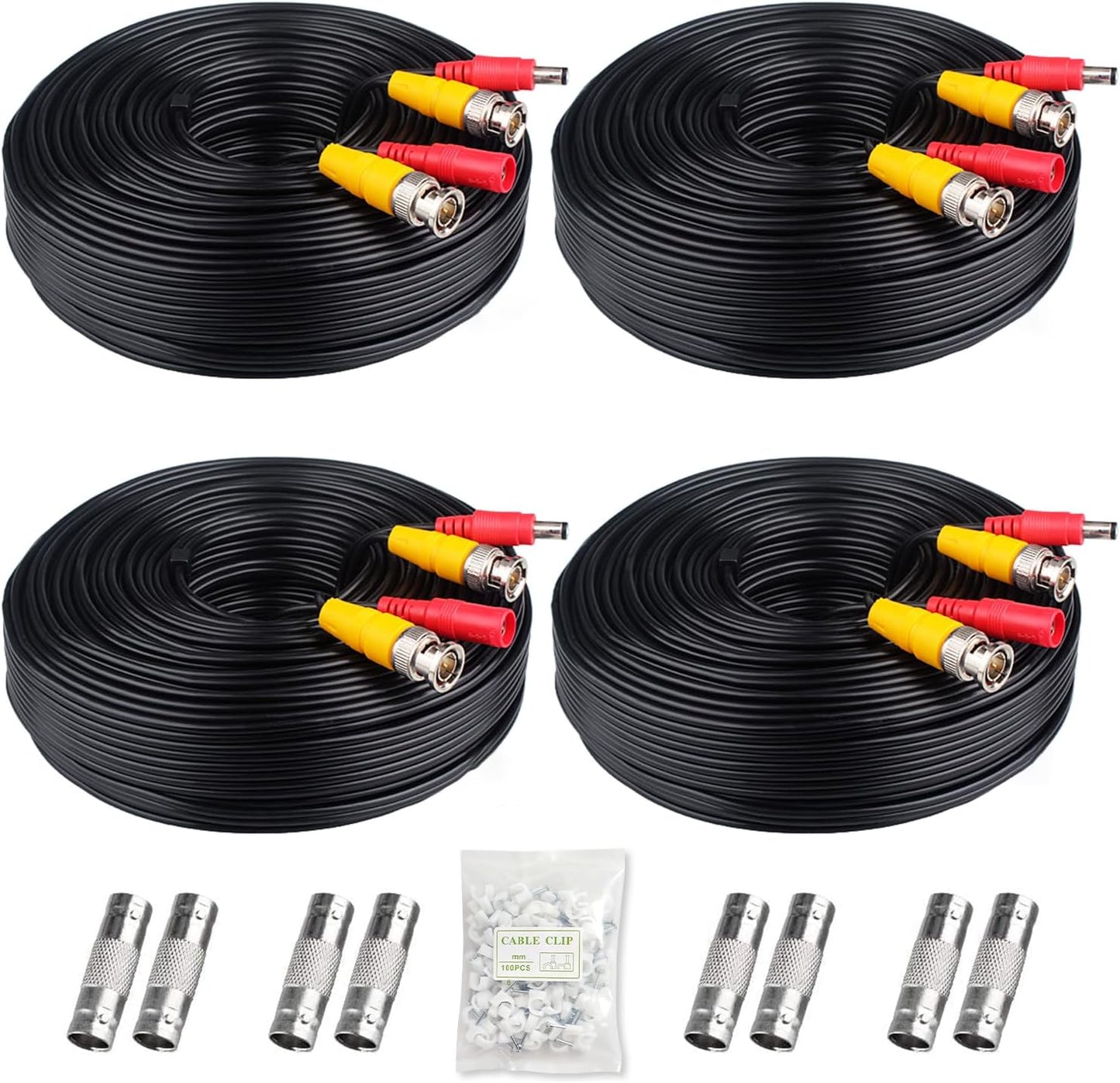 4x200ft BNC Cable for 5MP HD CCTV Surveillance Systems