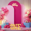 Arch Backdrop Cover Set of 3 Pink Stretchy Backdrops - Gradient Pink