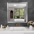 Amorho 36x36 Inch Bathroom Mirror with Thick Metal Frame