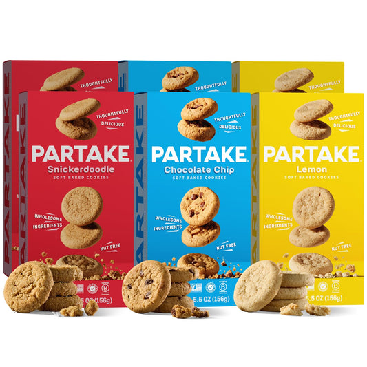 Partake Gluten Free Soft Baked Cookies Variety Pack for All
