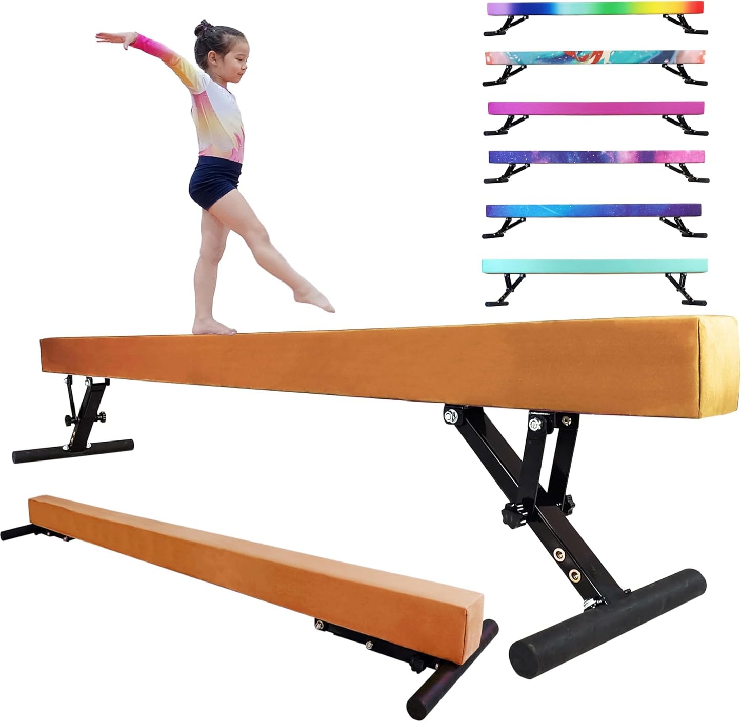 Adjustable Balance Beam for Kids - 8FT Gymnastics Training Beam