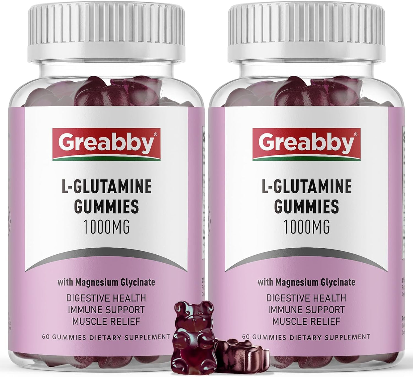 L Glutamine 1000mg Gummies for Muscle Relief & Immune Support