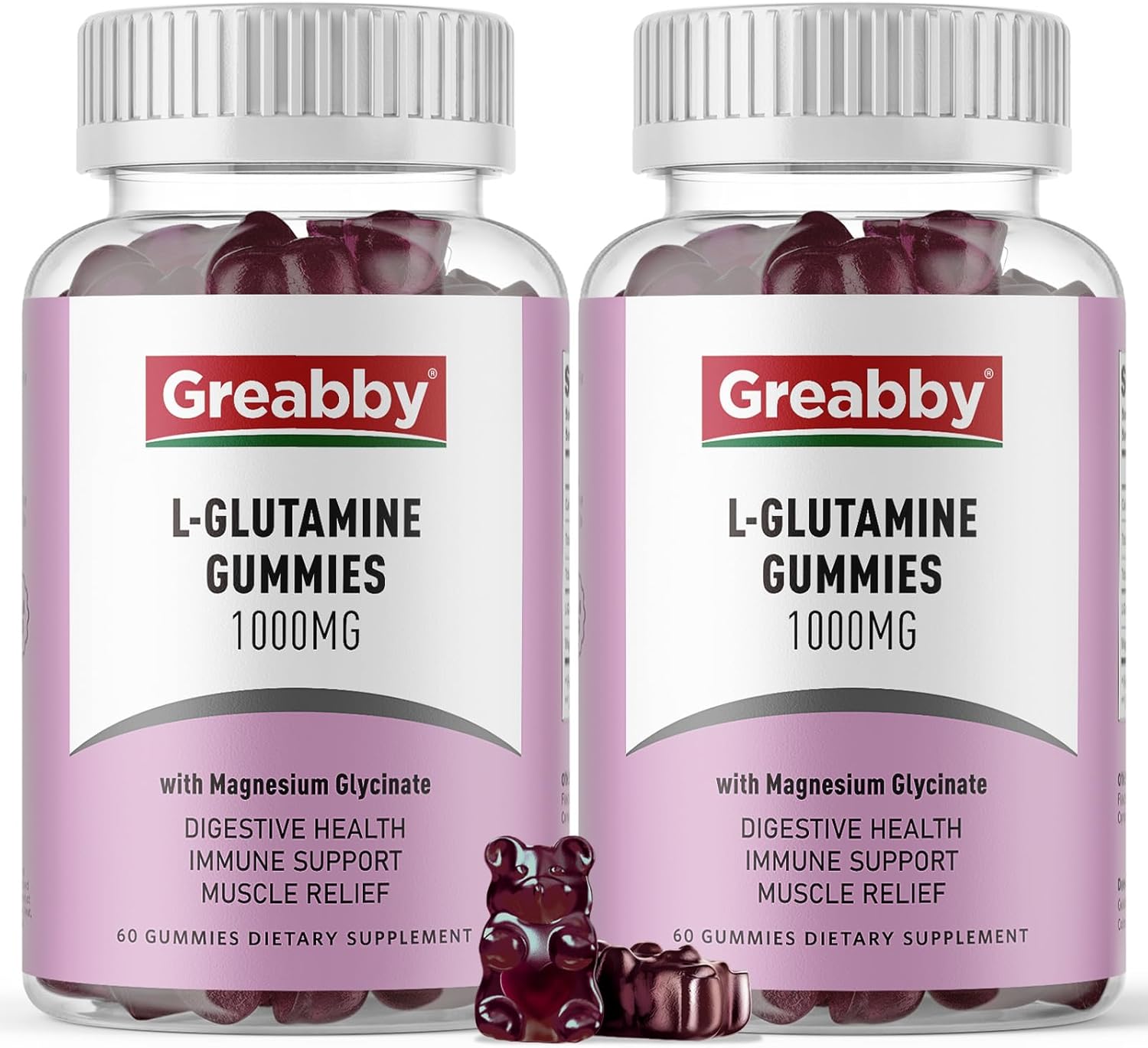 L Glutamine 1000mg Gummies for Muscle Relief & Immune Support