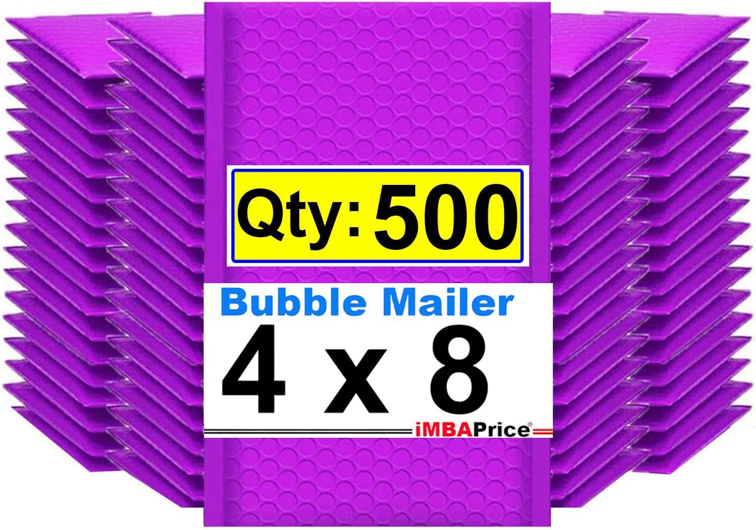 iMBAPrice 4x8 Inches Purple Polybubble Bags for Secure Shipping
