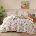 OAITE Duvet Cover King Size 100% Cotton - Breathable Floral Comfort