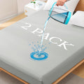 2 Pack Twin XL Premium Waterproof Mattress Protector - Light Grey