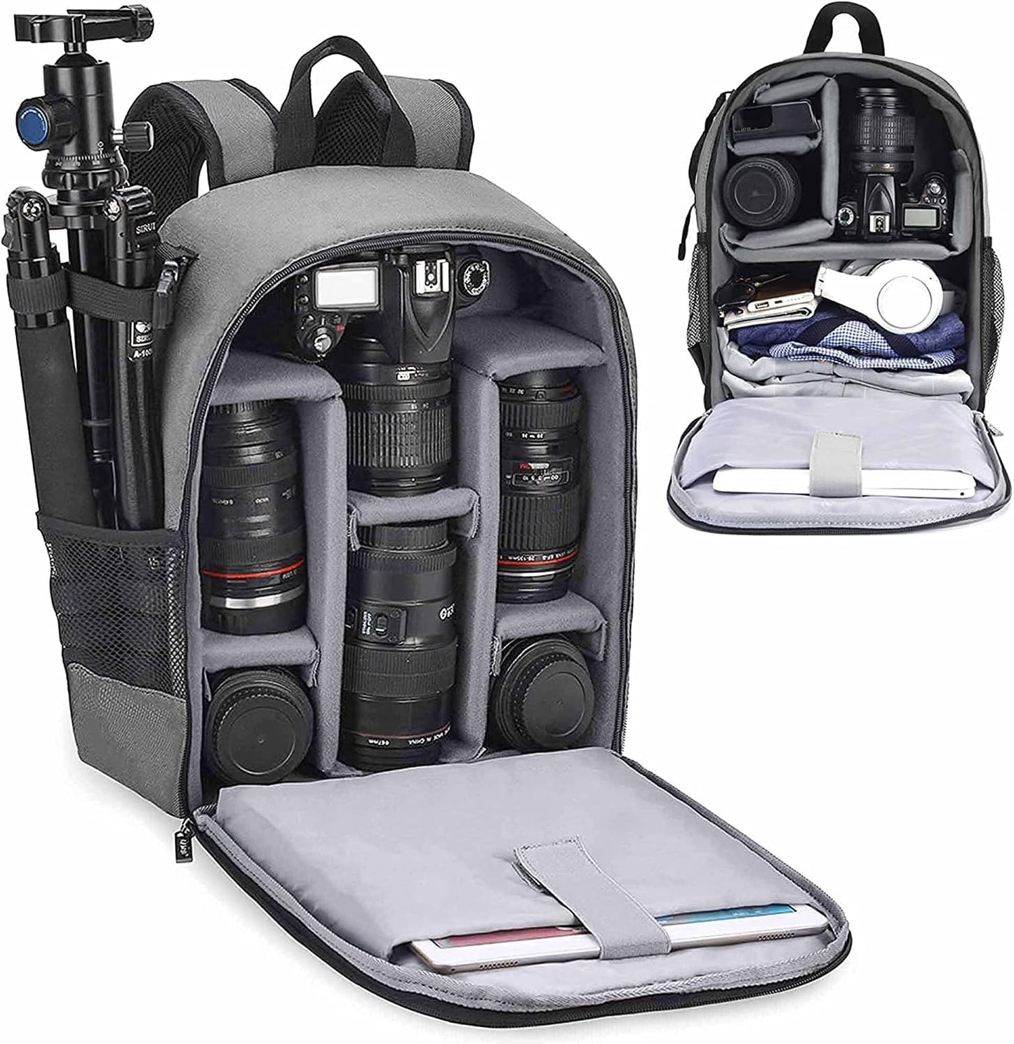 Cwatcun Camera Backpack for SLR DSLR Mirrorless Cameras