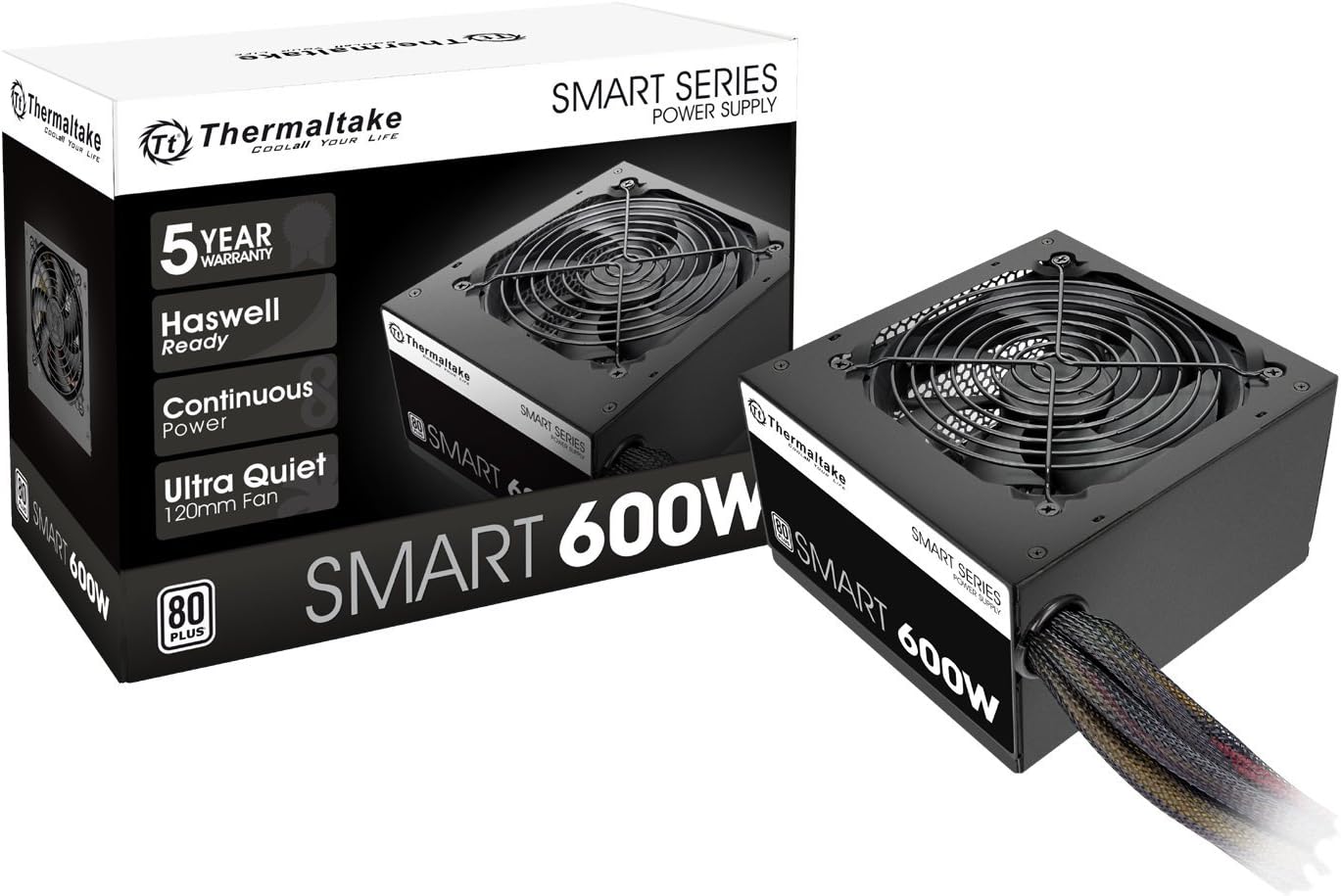 Thermaltake SMART 600W Power Supply with Active PFC Technology