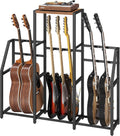 Guitar Stand Multi Rack for 7-10 String Instruments - Rustic Brown