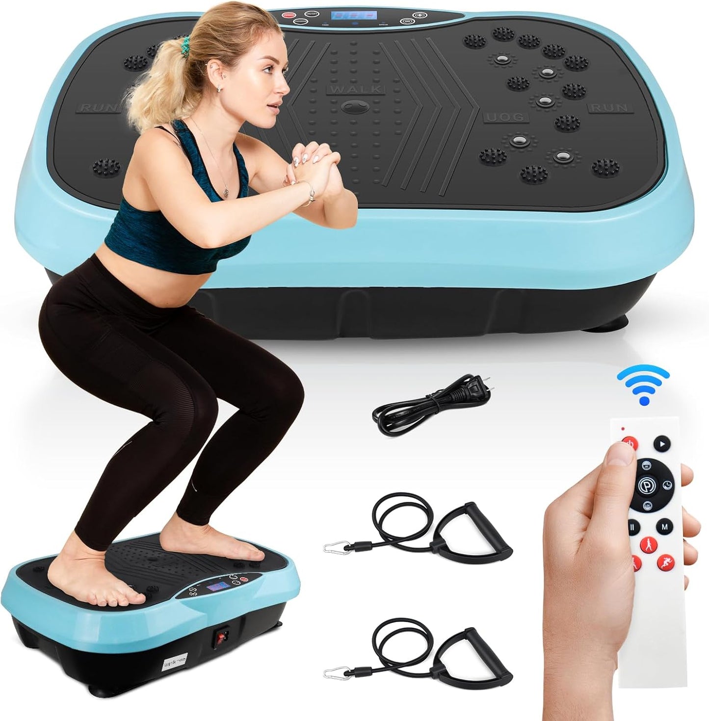 LSRZSPORT Vibration Plate: 330lbs Capacity, 6 Modes, Targeted Weight Loss