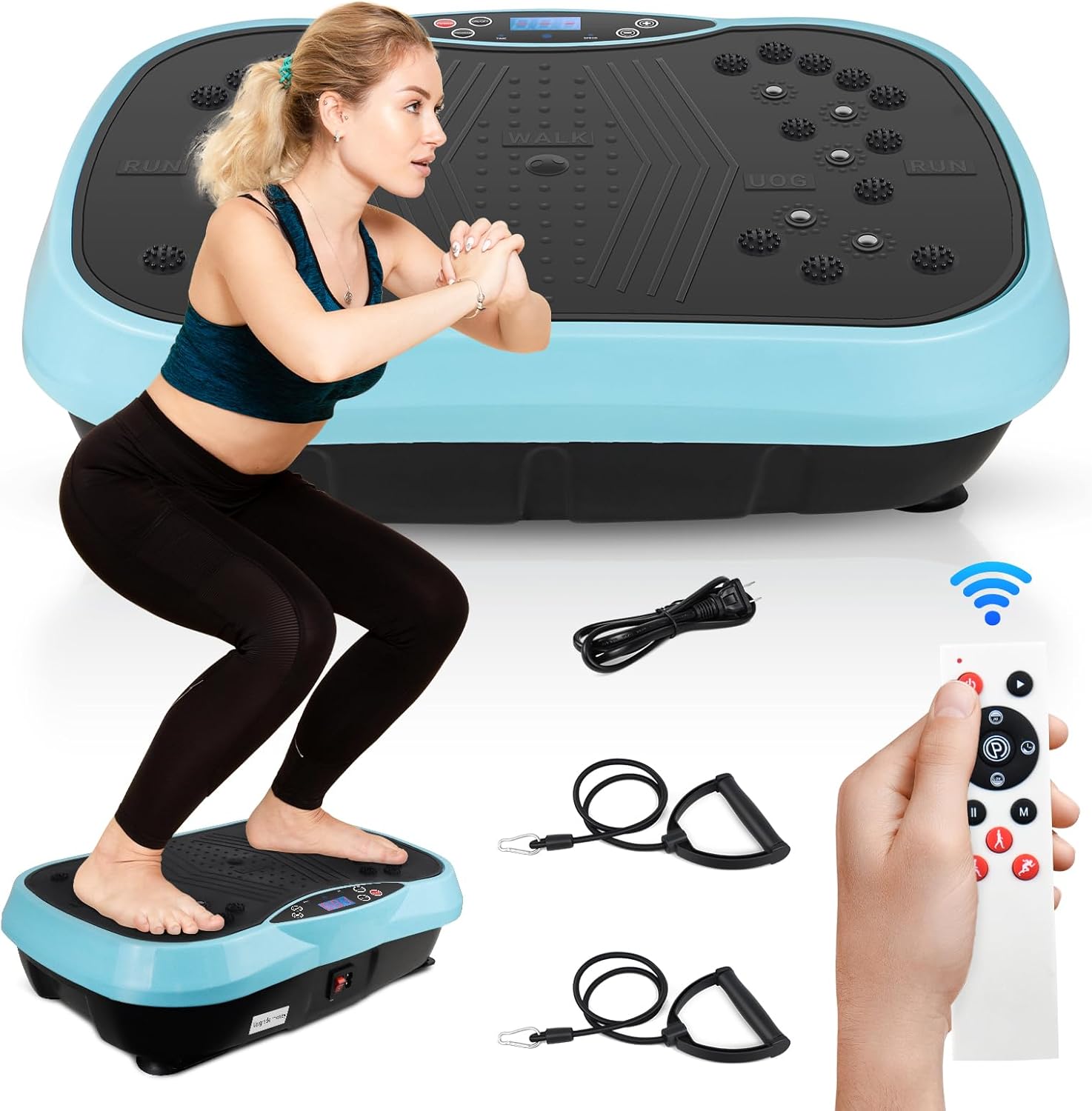 LSRZSPORT Vibration Plate: 330lbs Capacity, 6 Modes, Targeted Weight Loss