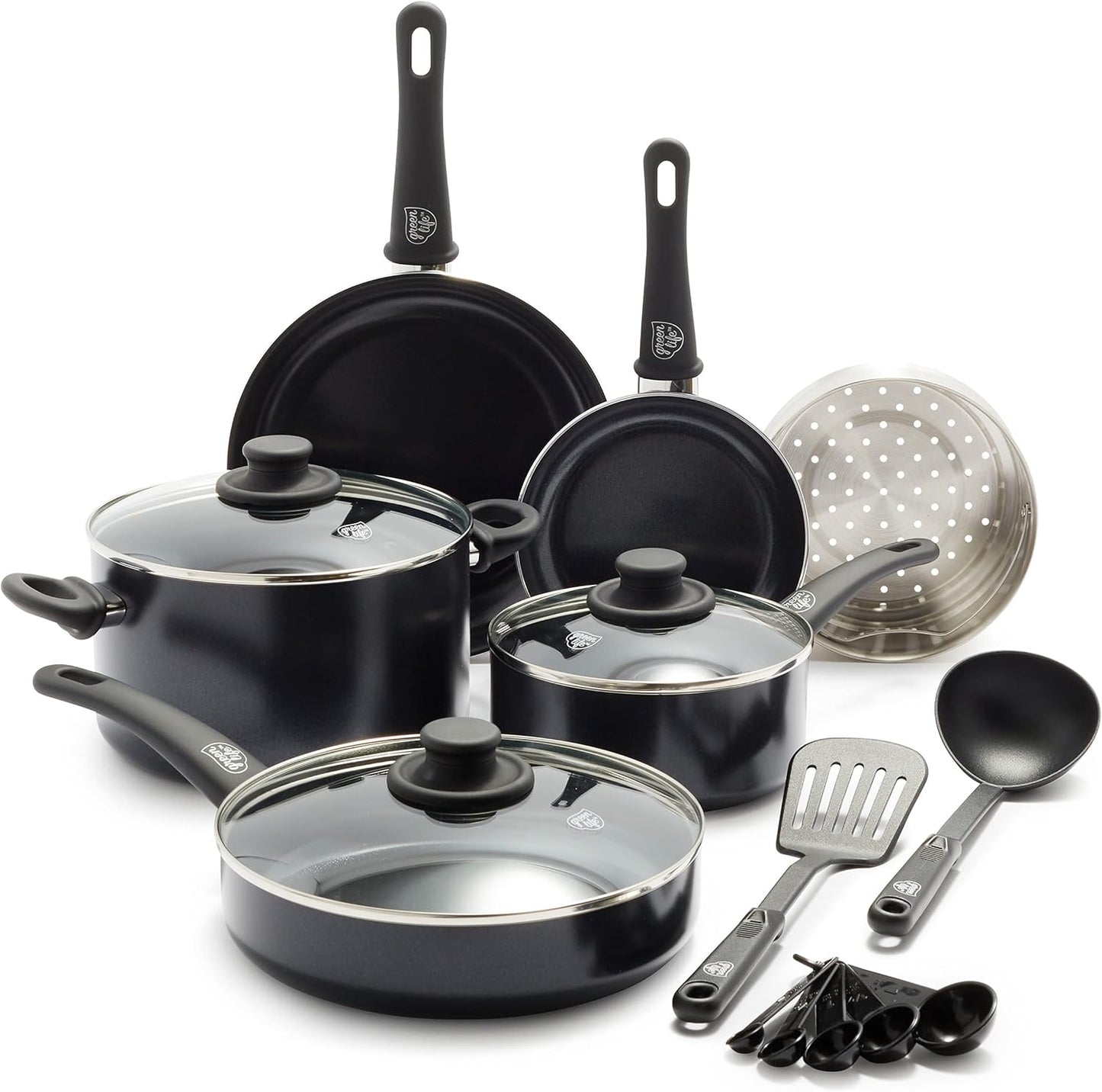 GreenLife Soft Grip Healthy Ceramic Nonstick Cookware Set