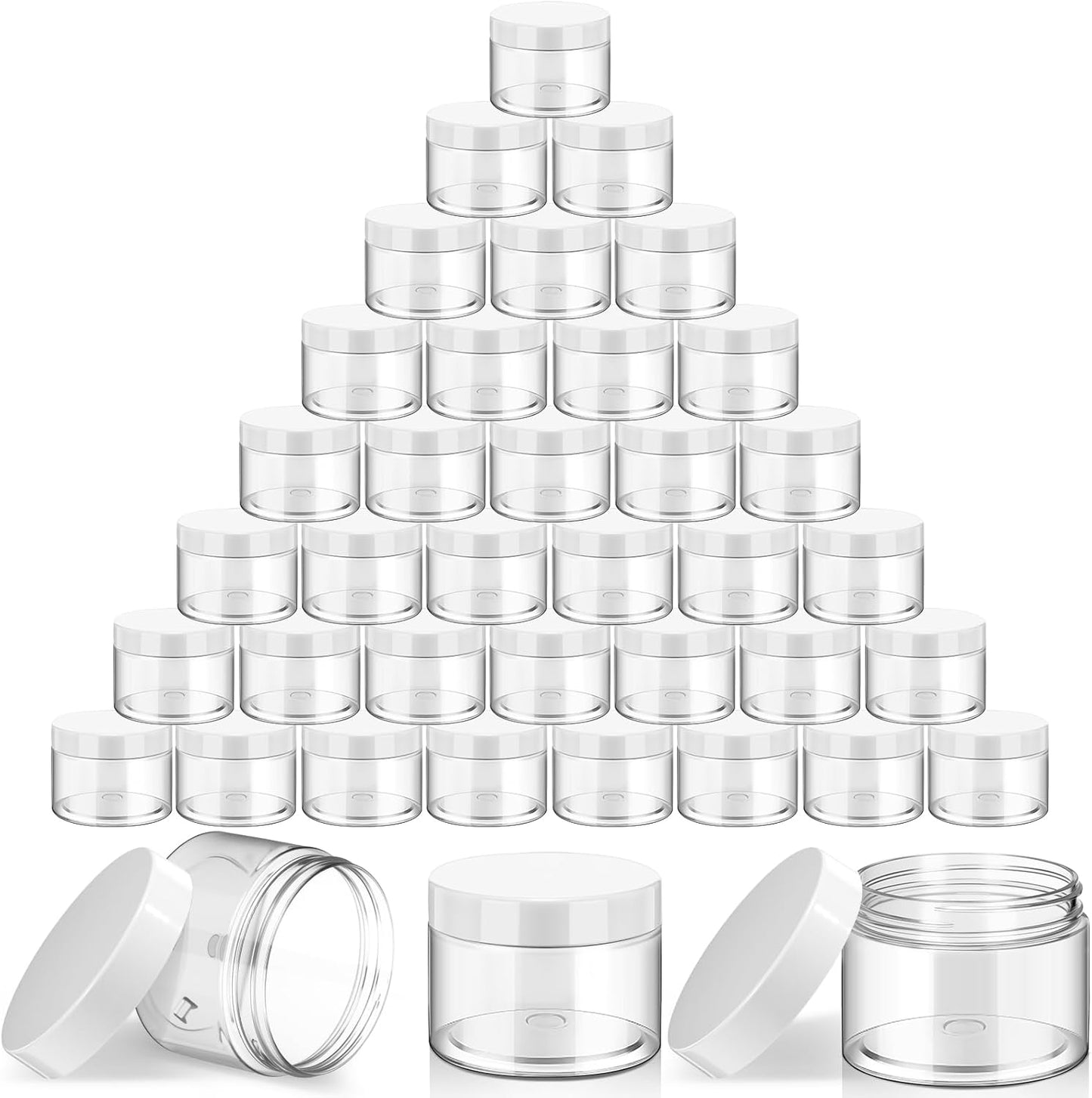 36 Pack 10 oz Plastic Jars with Lids for Cosmetics and More