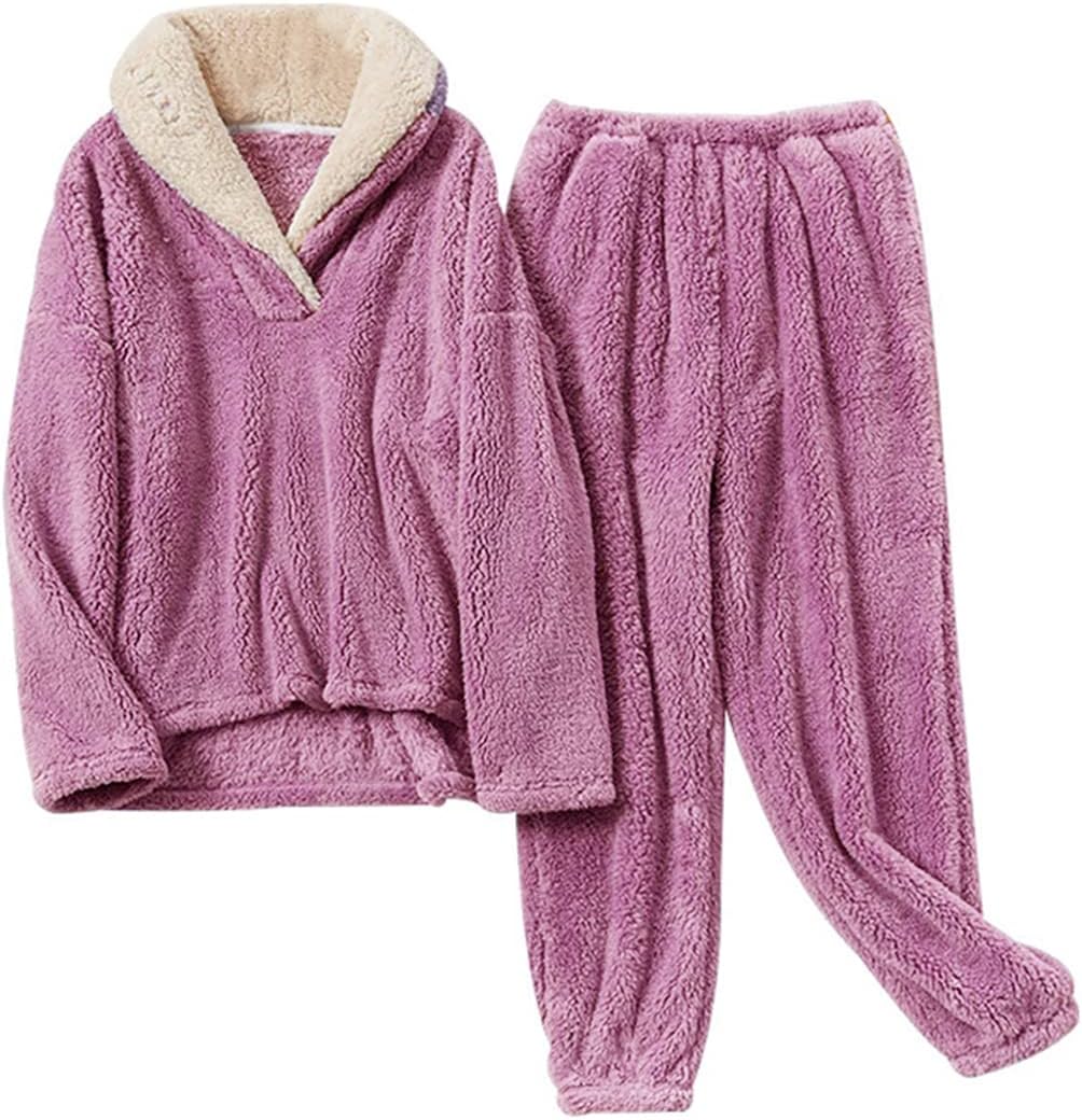 Women's Fluffy Loungewear Pajamas Set for Cozy Comfort
