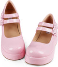 Platform Mary Jane Shoes Women Girls - Chunky Platform Dress Pumps toe