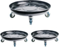 12 in 3Pack Metal Plant Caddy with Wheels - Heavy Duty Plant Dolly