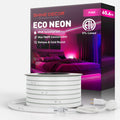 Shine Decor LED Rope Lights AC 120V Pink 65.6FT - Seamless Neon