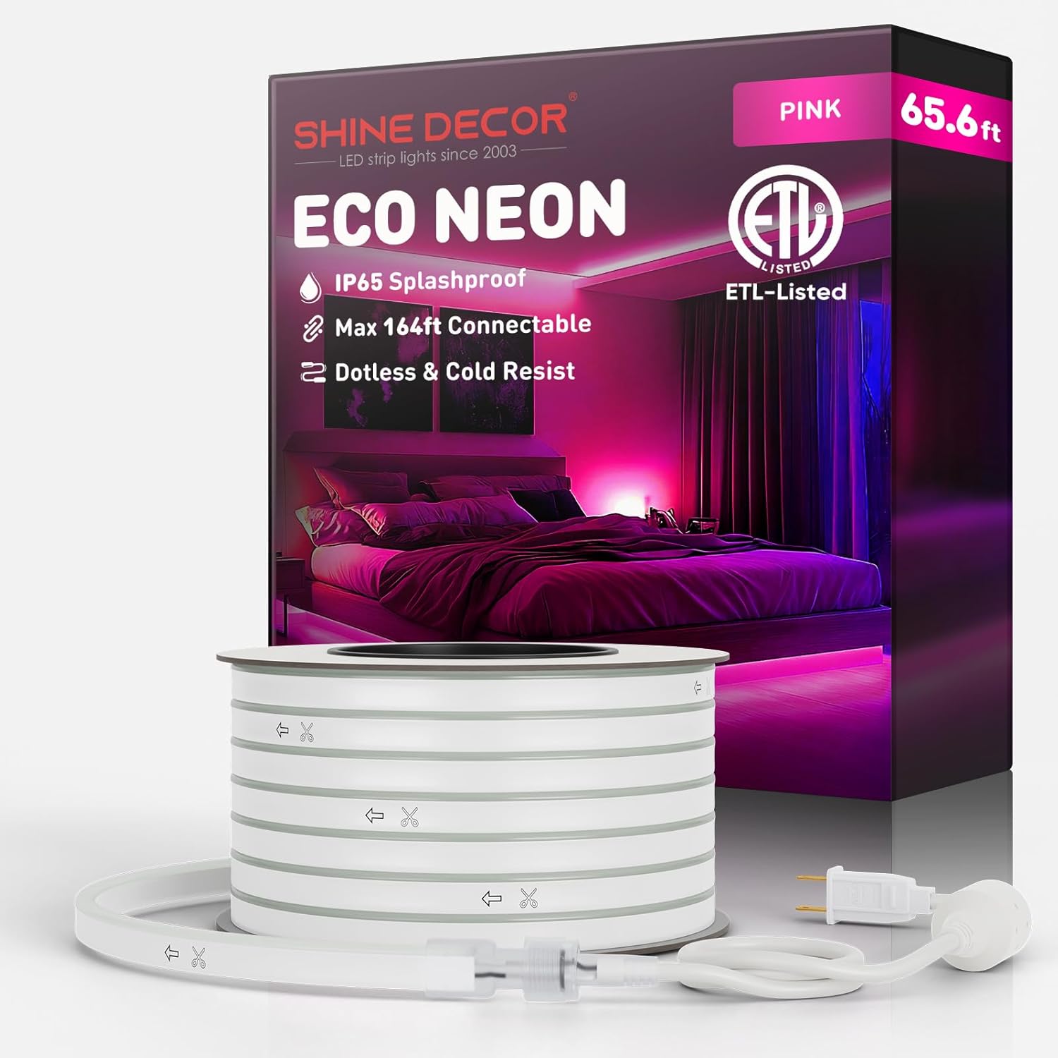 Shine Decor LED Rope Lights - Connectable & Cuttable Neon Strip