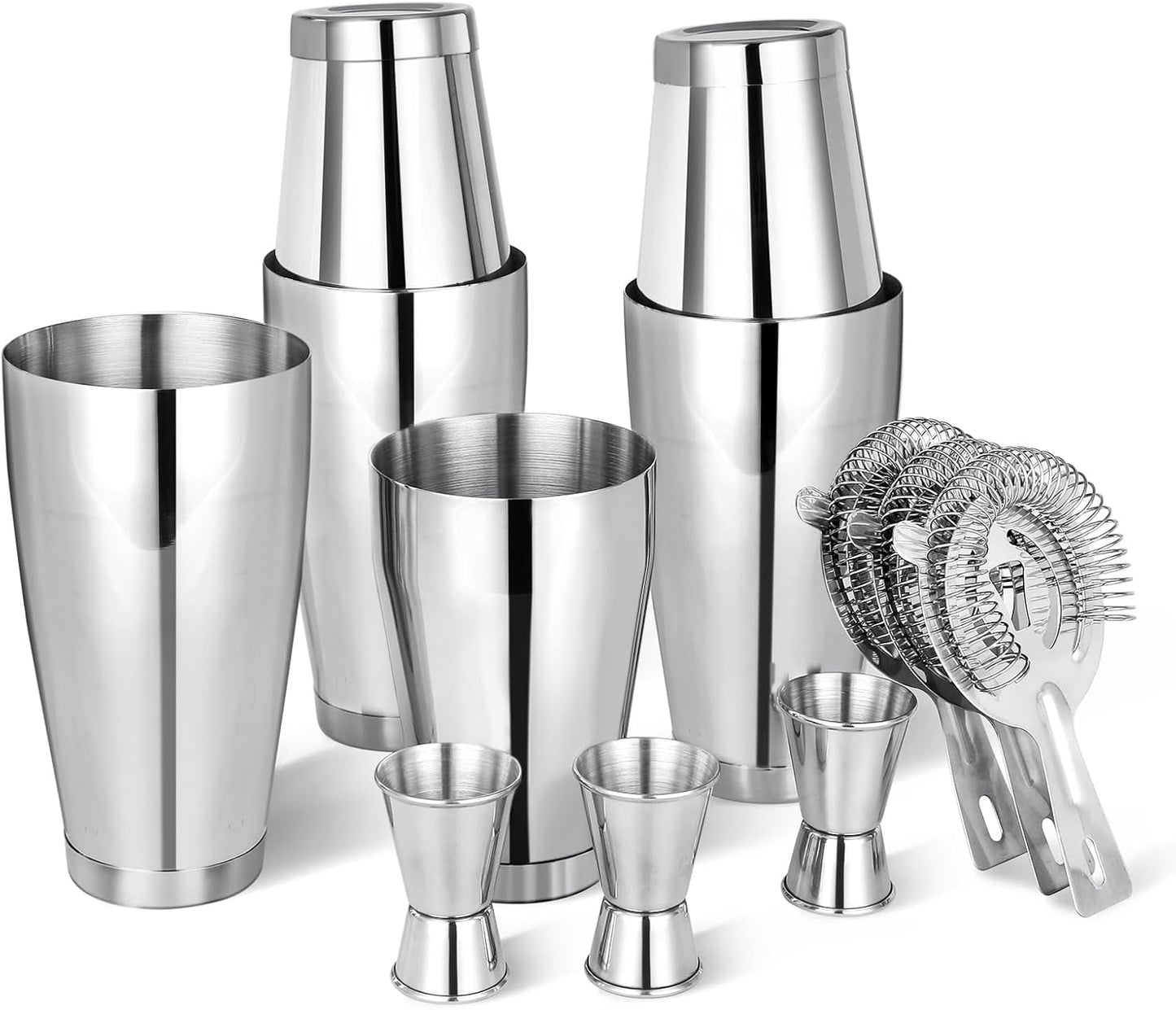 Premium Boston Shaker Set - 12 Pcs Bartender Kit for Perfect Cocktails