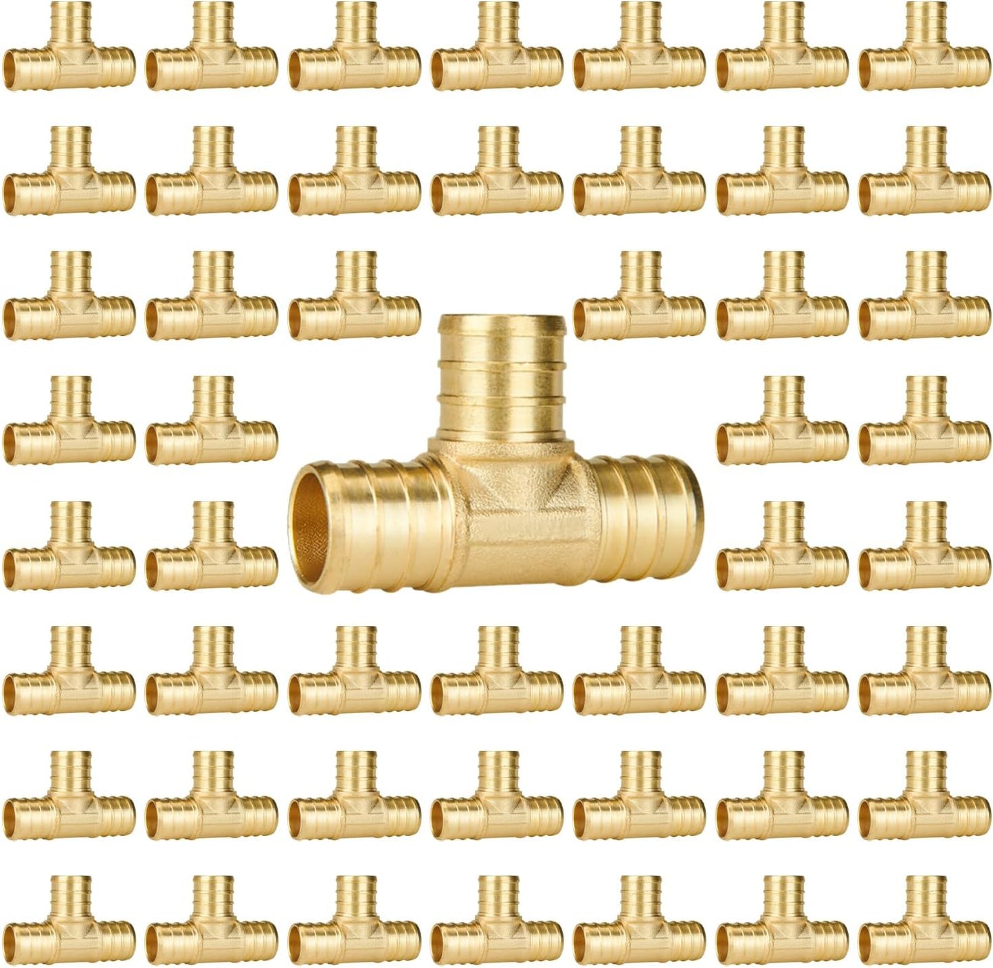 SUNGATOR 50-Pack 3/4 Inch Pex Tee Fittings for Plumbing Needs