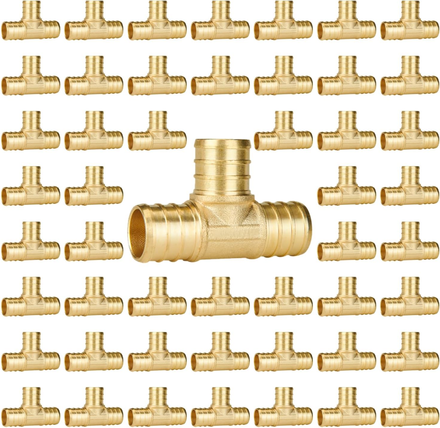 SUNGATOR 50-Pack 3/4 Inch Pex Tee Fittings for Plumbing Needs