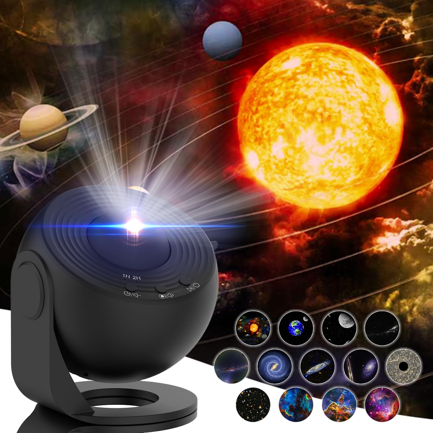 360 Rotation Star Projector - 4K Films, Timer, Galaxy Space