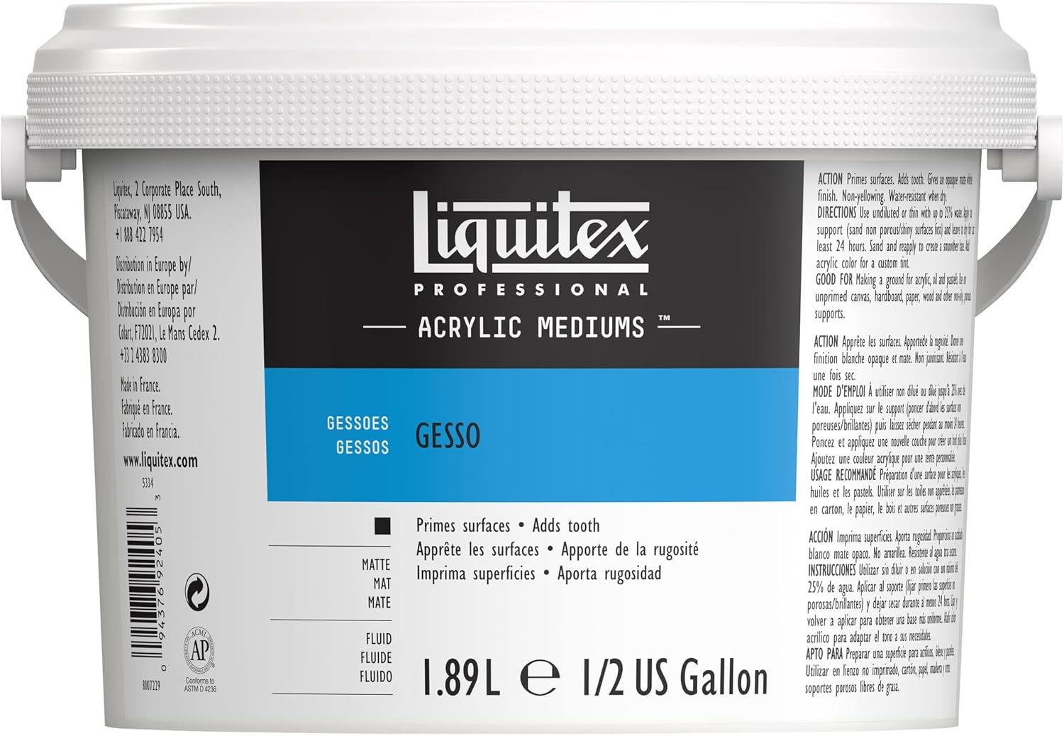 Liquitex Professional Gesso Surface Prep Medium for Artists