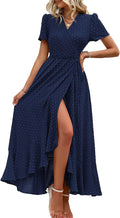 PRETTYGARDEN Floral Boho Wrap Maxi Dress - Flowy Summer Favorite