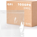 Clear Plastic Zip Sandwich Bags 6in x 6in - Bulk Case of 1000