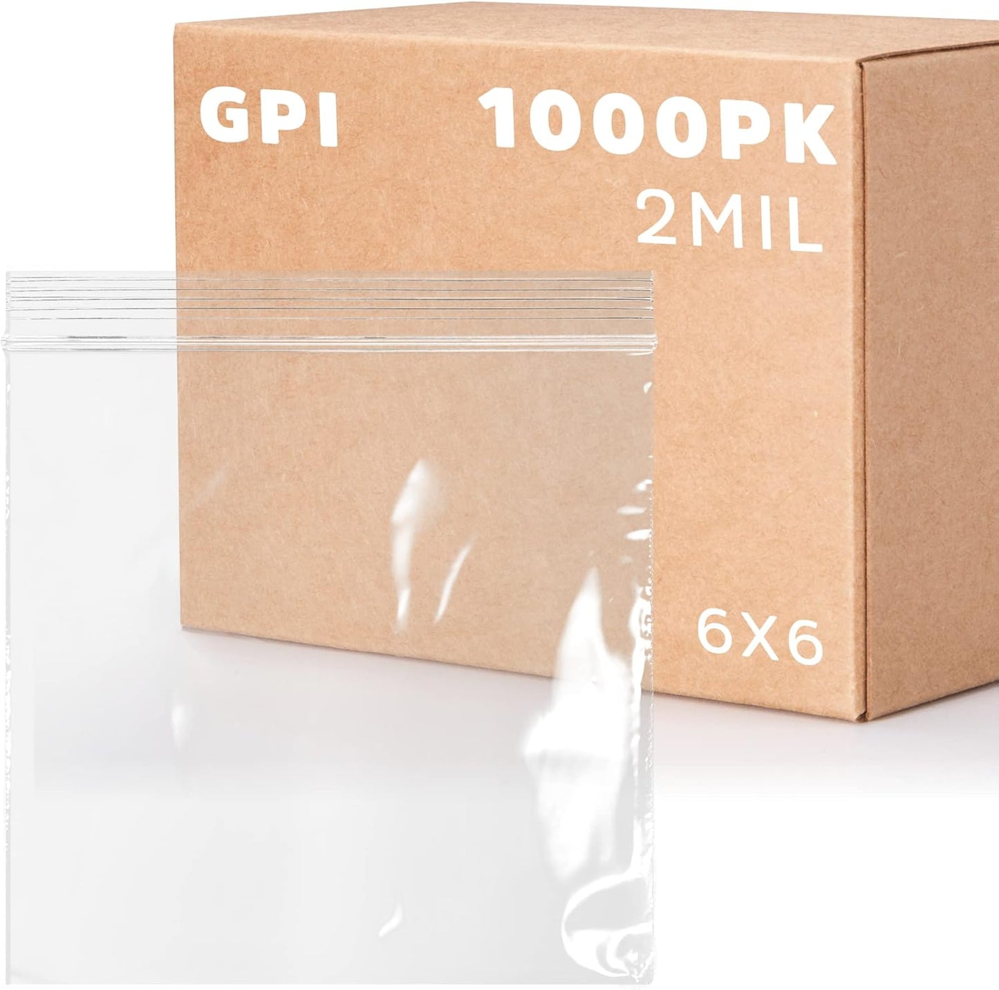 Clear Plastic Zip Sandwich Bags - Strong & Durable 6in x 6in