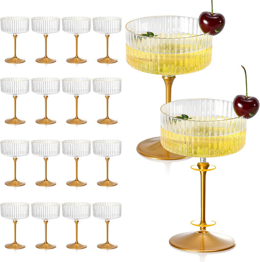 24 Pcs Detachable Martini Glasses for Elegant Celebrations