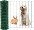 Gisafai Galvanized Welded Wire Fence 3 ft x 100 ft - Durable Green