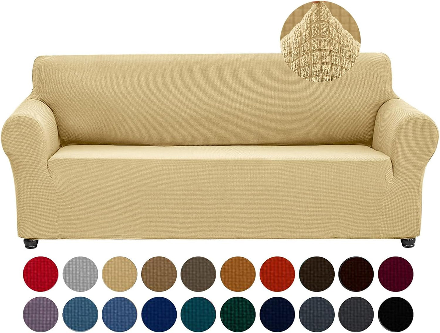 Joccun Stretch Couch Cover Slipcovers for 3 Cushion Sofa