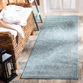 Courtyard Runner Rug 2ft 3in x 6ft 7in Aqua & Grey - Outdoor Ready