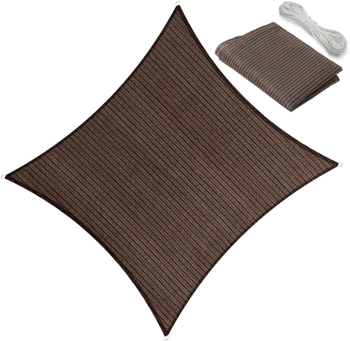 20ft x 20ft Sun Shade Sail Canopy for Outdoor Patio and Garden