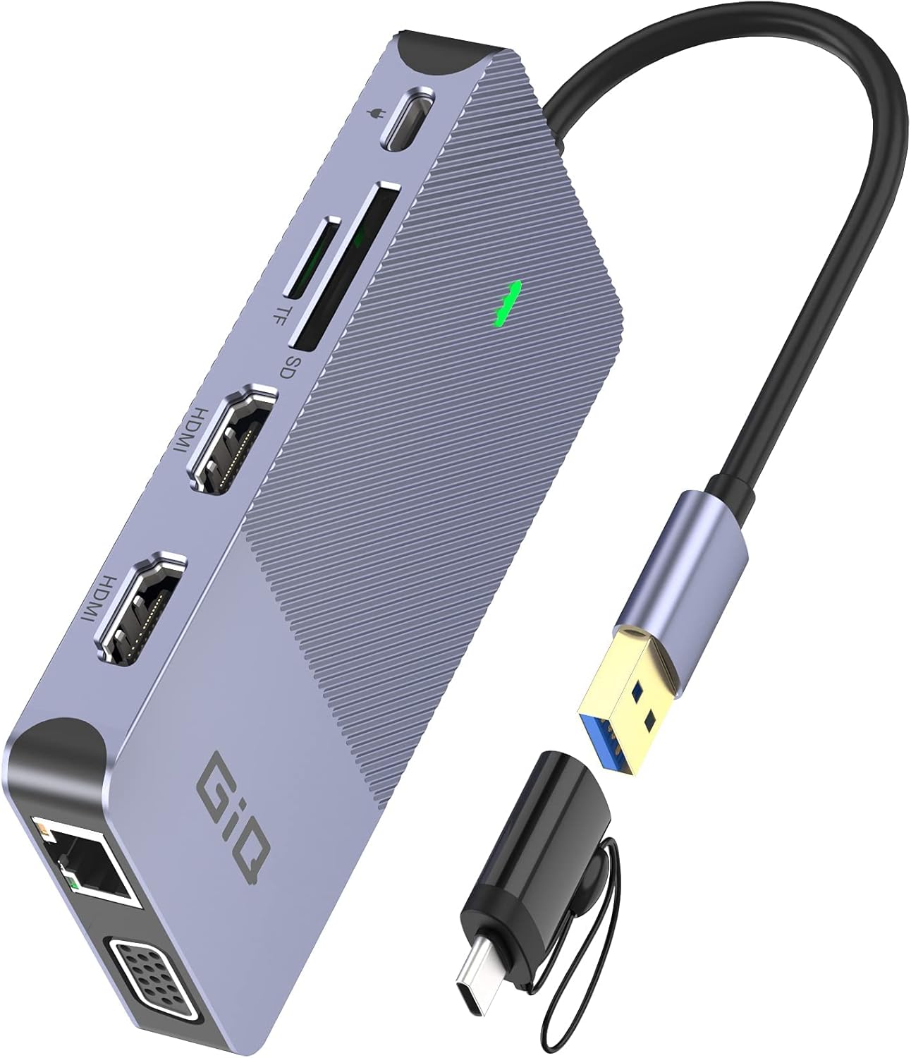 GIQ USB Docking Station for MacBook: Triple Display Hub