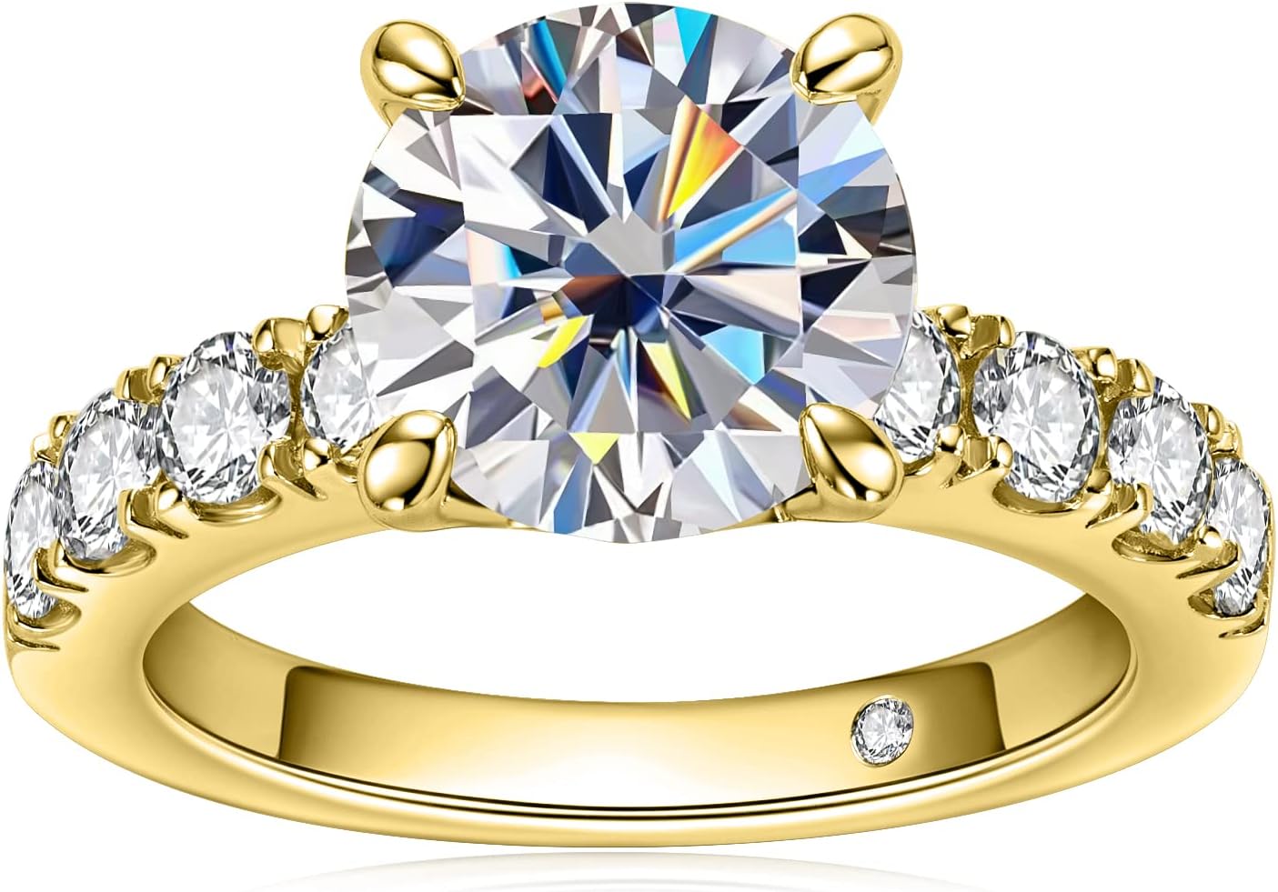 AnuClub Moissanite Engagement Ring - Elegant 4.3cttw Gift