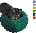 DGreen Large Cat Nest Bed - Handwoven Extra Soft Round Cave