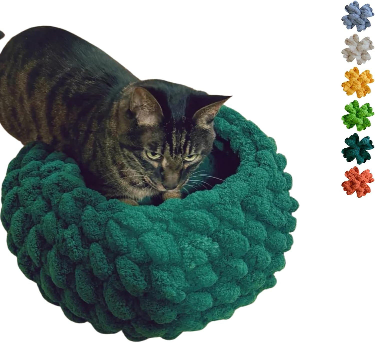 Cat Nest Bed Premium Handwoven Washable Extra Soft Round Cave
